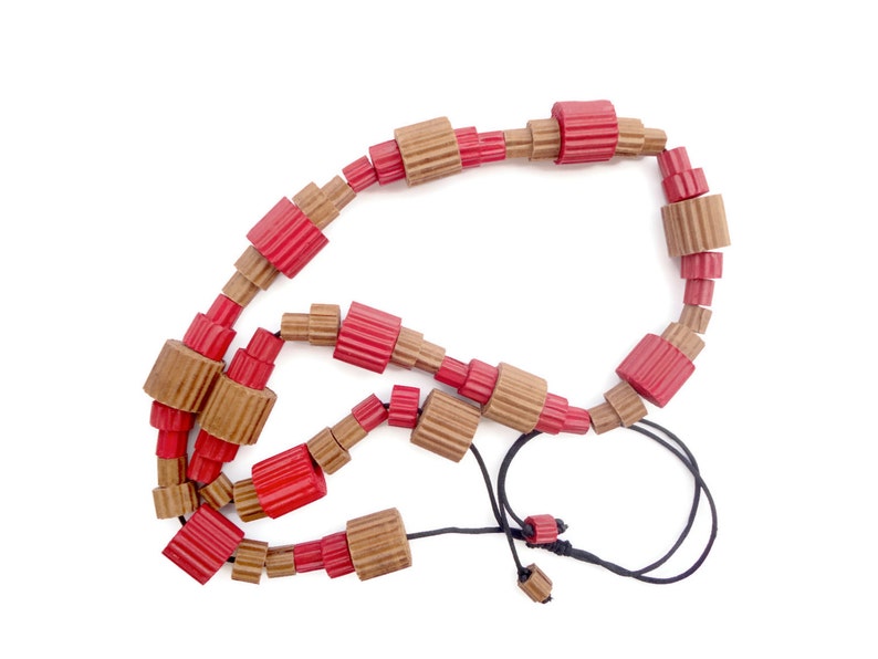 Recycle Jewelry Natural Jewelry Ecofriendly Necklace With Corrugated ...