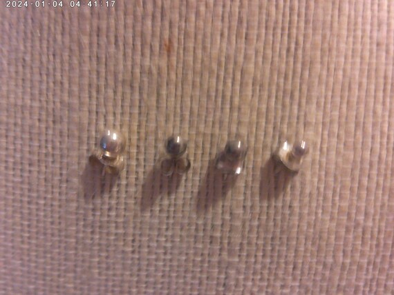 Sterling Silver  Single Stud Earrings - image 1