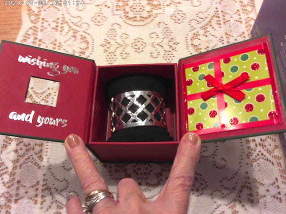 Rustic Cuff  Silver    Designer Open Cuff   Brace… - image 4