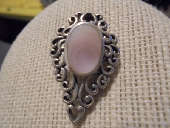 Sterling Silver Mop Pendant - image 1