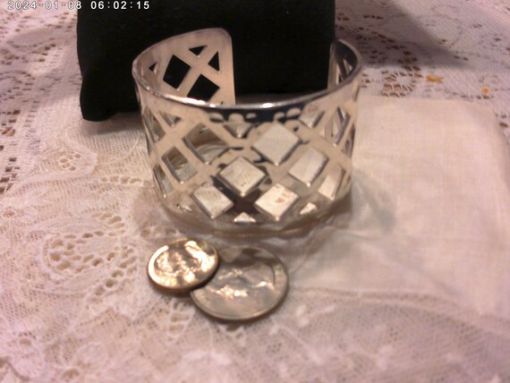 Rustic Cuff  Silver    Designer Open Cuff   Brace… - image 6