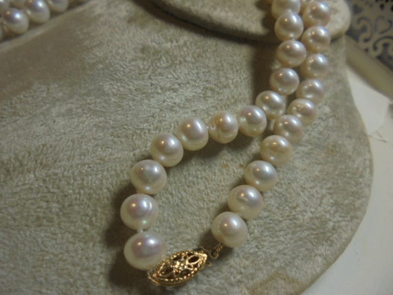14 KT White Gold  White Pearl  Necklaces  18 1/2 … - image 5