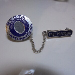 Sterling Silver past president honor pin Quota International
