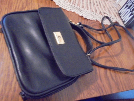 Kathy Ireland Black small cross body leather Hand… - image 2