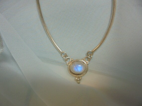 Sterling Silver Blue Translucent Gemstone Pendant… - image 3