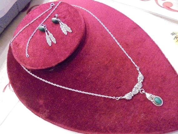 Sterling Silver Malachite Native Handcrafted Neck… - image 3