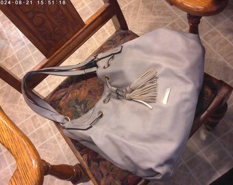 Coach Ashley Black Leather Shoulder Bag Pleated Hobo Style Womens