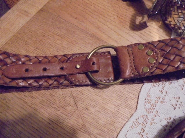 Abercrombie Leather Weaved Brown Belt Sm/med - Etsy display picture 1