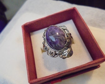 Sterling Silver Amethyst Ring  SZ 7