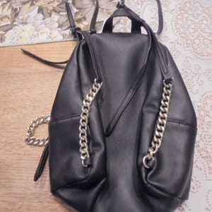 Victoria's Secret Black Stud / Chain Mini Backpack - Etsy