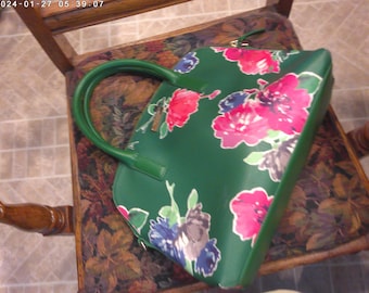 Kate Spade Leather Green Pink Blue  Flower  Handbag