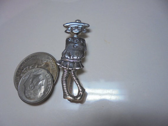 Sterling Silver  Girl  Pin - image 2