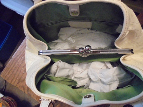 Coach vinyl purse sale