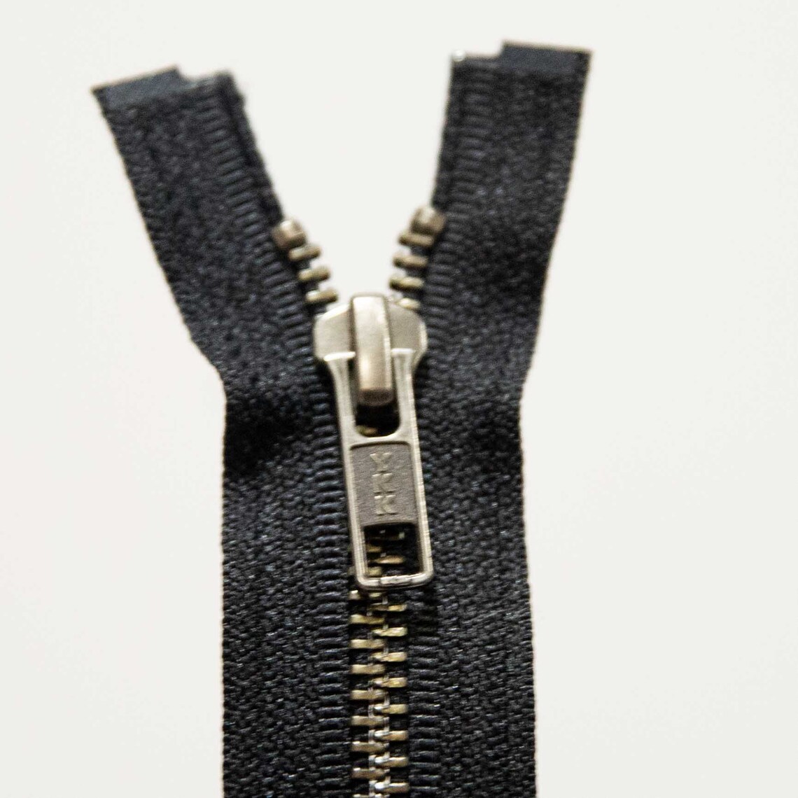 YKK Metal Black 28 Zipper Etsy