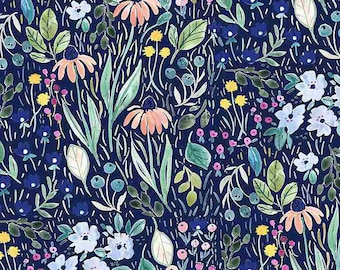 Dear Stella, 100% Cotton Quilting Fabric, Creative Cats Blooming Lovely, Stella-CDJ1691, BTY