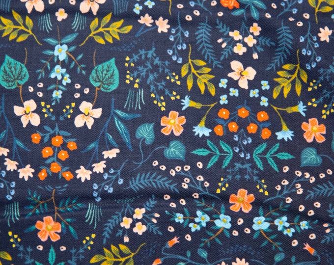 Rifle Paper Co. Wildwood Collection Wildwood in Navy Metallic Last 3/4