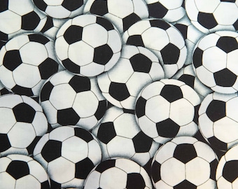 Timeless Treasures, 100% Cotton Quilting Fabric, Gail C4820, Soccer Balls, BTY