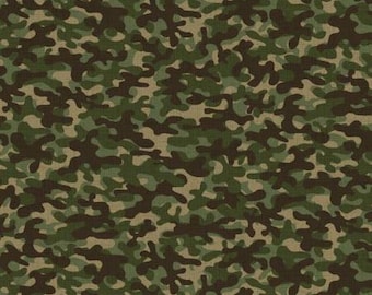 Timeless Treasures, 100% Cotton Quilting Fabric, Camo Multi, C8000 , BTY