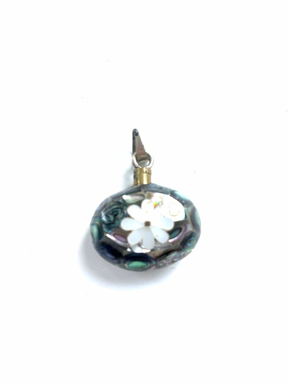 Pendentif Ancien En Nacre Abalone Et Perles - Vintage 1877 - Marque Limoges - Occasion Unique