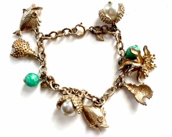 Vintage Ocean Charm Bracelet