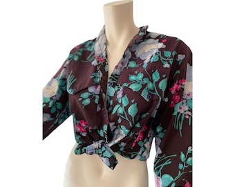Vintage 70’s Floral Roper Western shirt