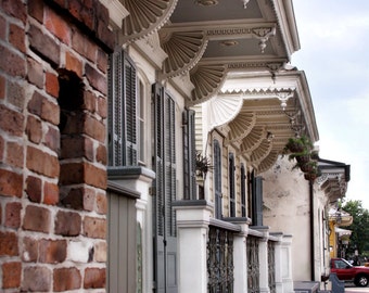 NOLA Photography,Architecture, New Orleans Photo, French Quarter, Travel Photography, New Orleans Street, NOLA Porches, NOLA Charm, Travel