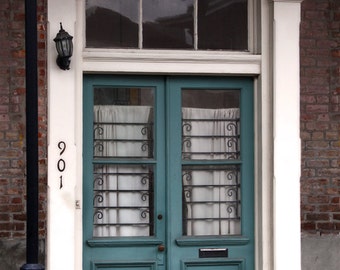 NOLA Photo, New Orleans Photo, NOLA Architecture, New Orleans Doors, Turquoise Doors Photo, NOLA Door Photo, Old Door Photo, Nola Lover Gift