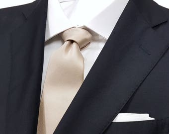 Plain Old Gold Tie Unisex Satin Adult Novelty Skinny Tie Plain Old Gold Tie Unisex Satin Adult Novelty Skinny Tie