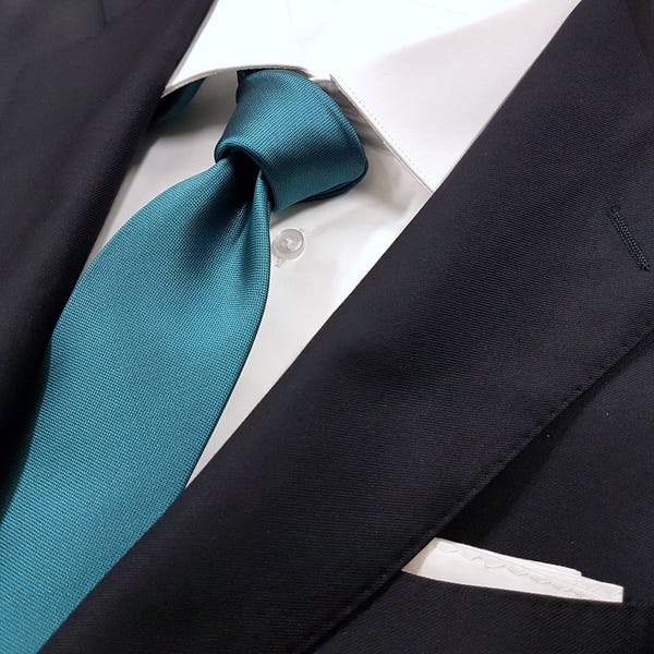 OASIS Aurora teal green Tie in Solid Tonal  (Pocket Square available)