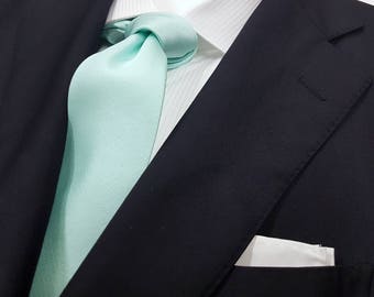 MINT Tonal Solid Tie Bow Tie Pocket Square