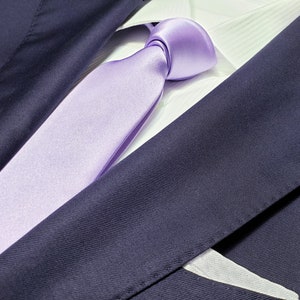 SILK Tie (2 inch skinny) in Light Lilac Purple