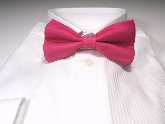 Bow Tie in Begonia Fuchsia Hot Pink Solid | Etsy