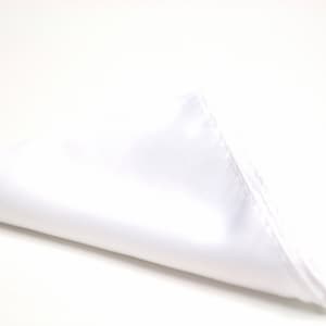 Pocket Square in Satin White image 3