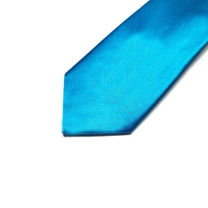 SILK Skinny Tie 2 inch in Turquoise Blue image 5