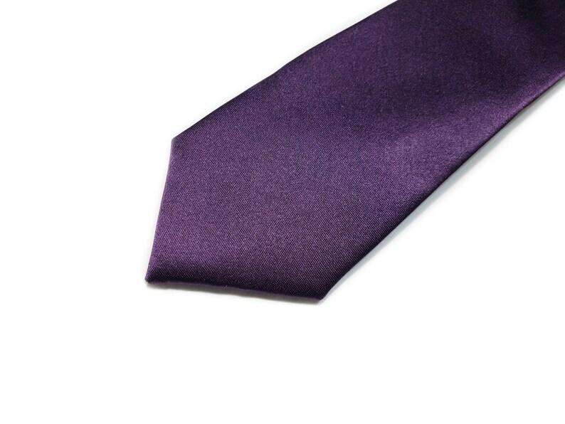 Silk Tie in Amethyst Vera Wang Eggplant Dark Purple 2 or 3 inch wide