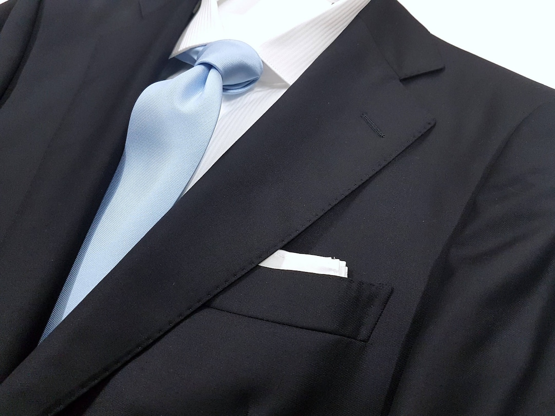 ICE BLUE Tie in Solid Woven Tonal Etsy
