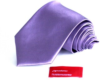 SILK Tie in Dark Iris Mauve Purple