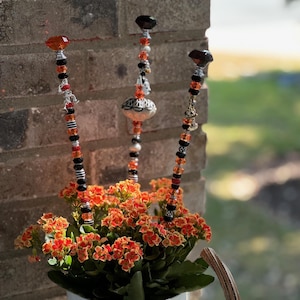Jeweled Garden/Plant Fairy Stakes; Halloween Beaded Stakes