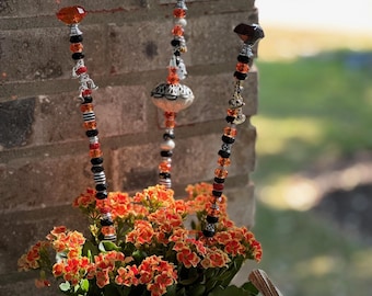 Jeweled Garden/Plant Fairy Stakes; Halloween Beaded Stakes