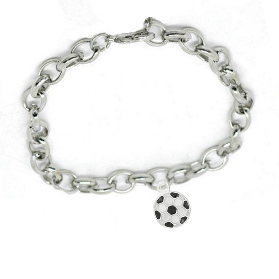 Soccer Bracelet Football Bracelet Charm Bracelet Soccer Etsy