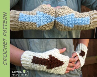 Elemental mitts CROCHET PATTERN || 6 sizes || Instant Download
