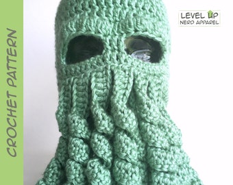 Cthulhu hat CROCHET PATTERN || 3 sizes || Instant Download