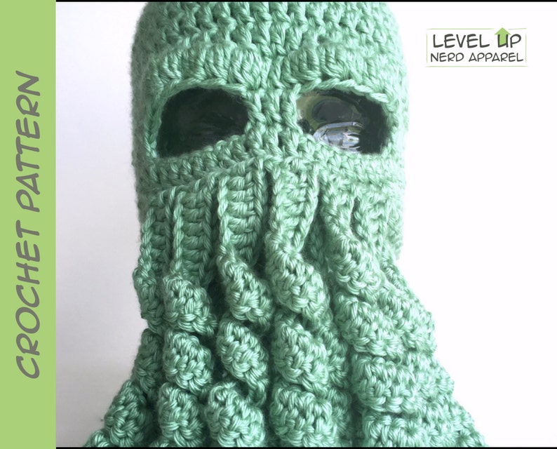 Cthulhu hat CROCHET PATTERN 3 sizes Instant Download image 1