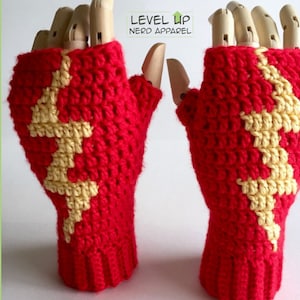 Lightning mitts CROCHET PATTERN || 3 sizes || Instant Download