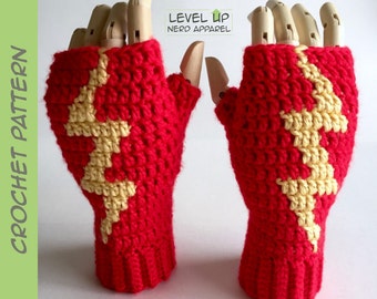 Lightning mitts CROCHET PATTERN || 3 sizes || Instant Download