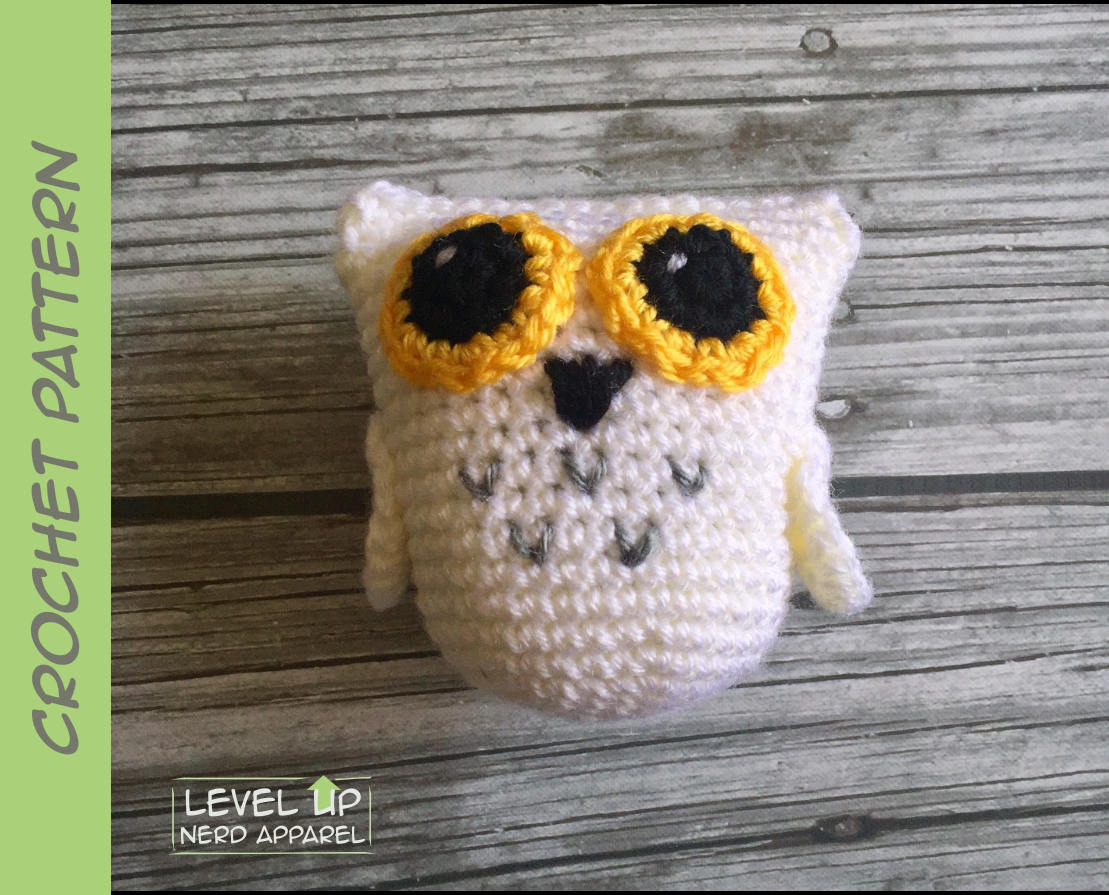 Handmade Crochet Weeble Wobble Owl Toy With Bell, Super Cute