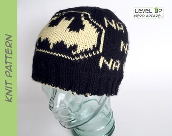 Dark Hero reversible beanie KNITTING PATTERN || Child, Adult || Instant Download