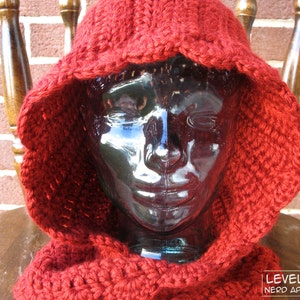 Red Riding Hood cowl CROCHET PATTERN || Child, Adult || Instant Download