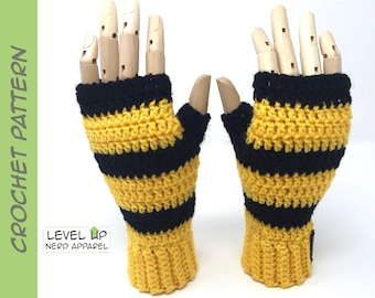 Magical School mitts CROCHET PATTERN || 6 sizes || Instant Download