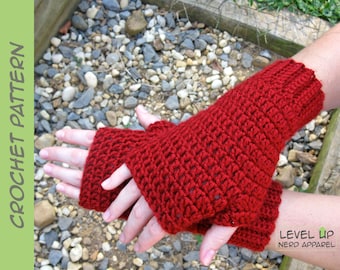 Red Riding Hood mitts CROCHET PATTERN || 6 sizes || Instant Download
